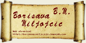 Borisava Miljojčić vizit kartica